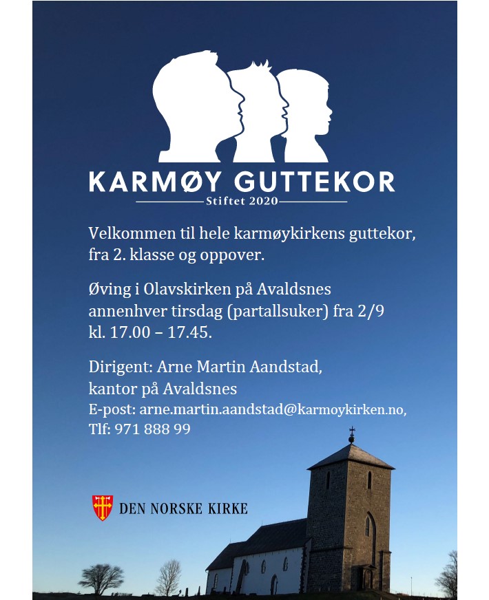 plakart av oppstart guttekor
